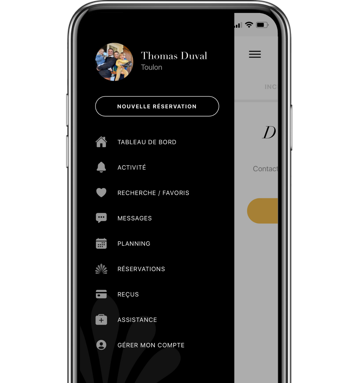Menu client ernestor